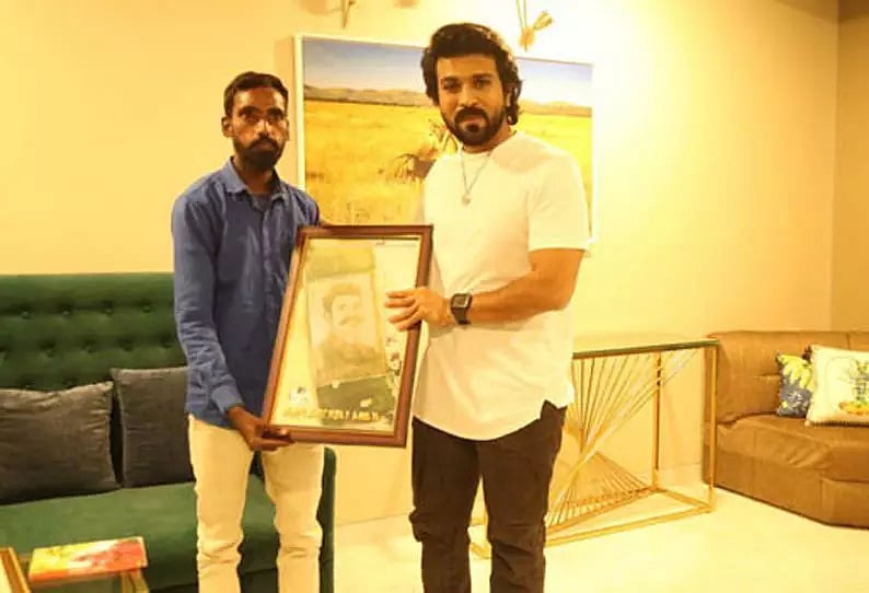 சர்ப்ரைஸ் கொடுத்த ரசிகர்.. ஷாக்கான ராம் சரண்