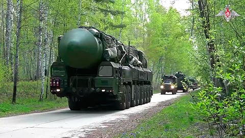 In this image made from video provided by Russian Defense Ministry Press Service on Thursday, May 21, 2026. 