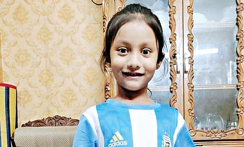 A photo of five-year-old Alina Islam Ayat