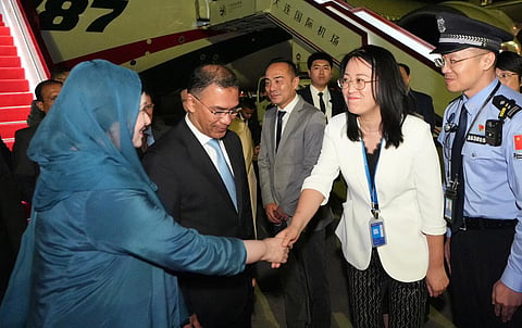 Prime Minister Tarique Rahman and Dr Zubaida Rahman land in Dalian International Airport on June 22, 2026.