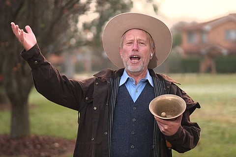 In this image taken from video, Joseph McGrail-Bateup demonstrates his loud voice in Canberra, Australia, Tuesday, 23 June 2026, after being recognized by Guinness World Records as the world's loudest person.