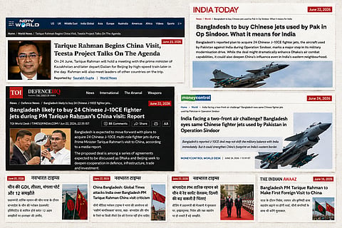 Collage of Indian media reports