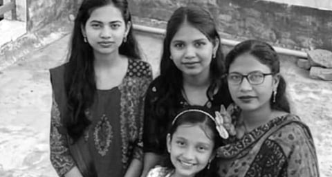 A family photo of the mother and her three daughters who were killed in Lakshmipur on Thursday.