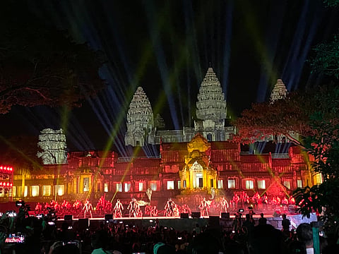 Angkor Wat during night time 