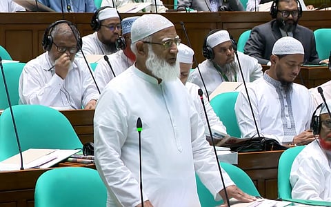 Opposition Leader Shafiqur Rahman speaks in parliament on June 29, 2026