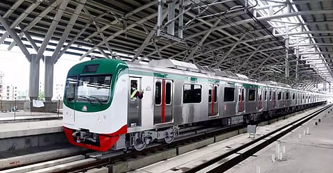A train at a metro station