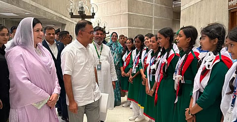 Prime Minister Tarique Rahman attends the Startup, Science Project and Innovation Idea Showcasing and Tree Plantation Launching Programme at the Bangladesh-China Friendship Conference Centre in the capital on June 29, 2026.