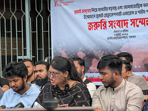 The briefing organised by the July Revolutionary Alliance on Thursday.