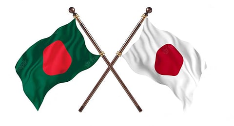 Bangladesh-Japan flags