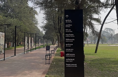 The path and the direction inside the museum complex 