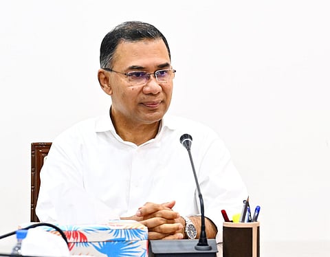 Prime Minister Tarique Rahman at a meeting on climate change held at the Prime Minister's Office in the Cabinet Division at the Bangladesh Secretariat