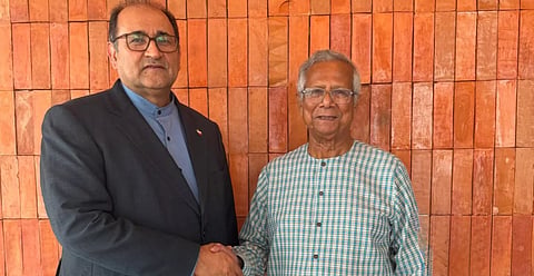 Ambassador of Iran to Bangladesh Jalil Rahimi Jahanabadi on Tuesday met Nobel Laureate Prof Muhammad Yunus 