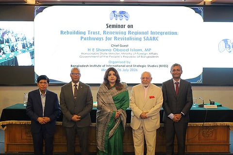 The seminar was organised by BIISS on Monday. State Minister for Foreign Affairs Shama Obaed was the Chief Guest