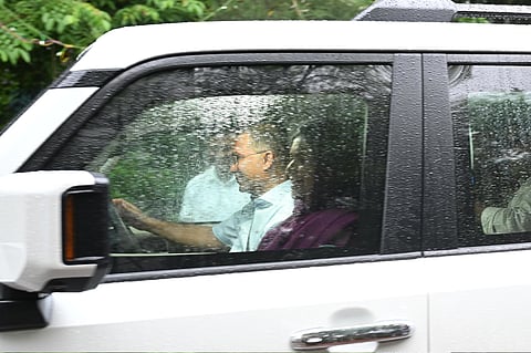 Tarique Rahman and Zubaida Rahman on their way to Dhaka Medical College on Saturday