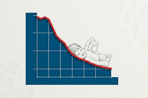 The number of births can keep declining even if fertility stabilises