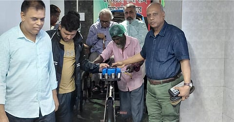 BNP Senior Joint Secretary General Ruhul Kabir Rizvi arrived at the office in the morning to announce the party's mourning programmes following the death of Standing Committee member Barrister Jamiruddin Sircar.