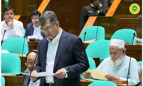 Home Minister Salahuddin Ahmed speaks at the parliament on Monday.