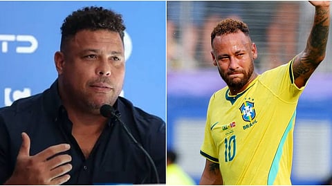 Ronaldo Nazario (L), Neymar.