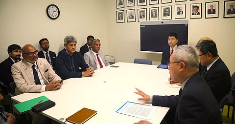 Prime Minister's Adviser on Finance and Planning Dr Rashed Al Mahmud Titumir meets senior UN officials at the UN Headquarters, seeking stronger support for Bangladesh's sustainable LDC graduation and reform agenda.