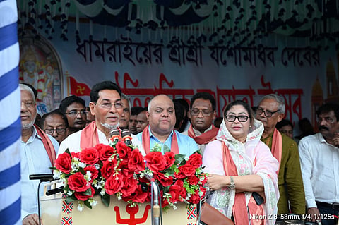 Chief Whip Md Nurul Islam inaugurated the historic Sri Sri Jashomadhab Rath Yatra in Dhamrai.