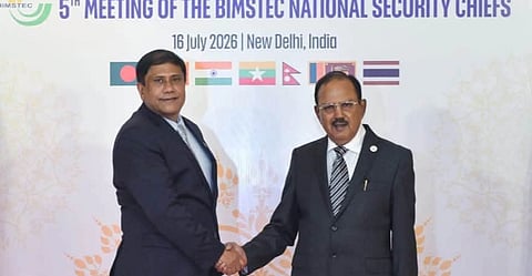 At the 5th meeting of the BIMSTEC National Security Chiefs in New Delhi 