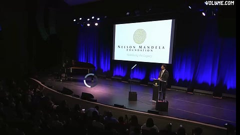 Zohran Mamdani speaks at the inaugural Nelson Mandela Global Leadership Forum, hosted by the Nelson Mandela Foundation in New York on 15 July 2026.