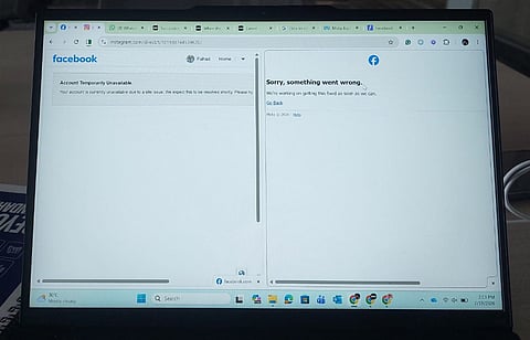 Many users took to social media to report the disruption. 