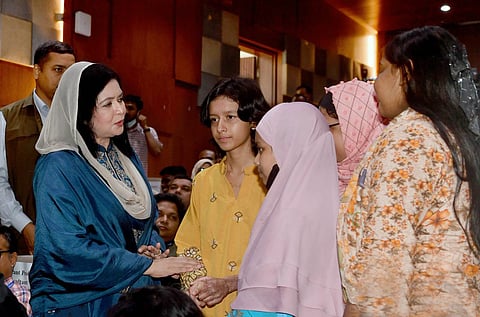 Zubaida Rahman at the '21 July Milestone Tragedy Tribute and Remembrance Programme' at the National Institute of Burn and Plastic Surgery in the capital.

