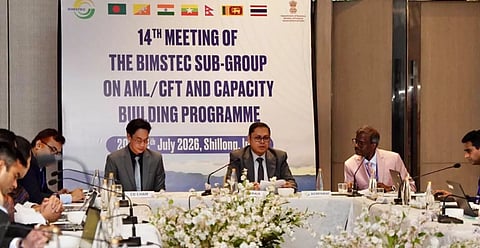 Delegates attend the 14th BIMSTEC Sub-Group meeting on Anti-Money Laundering and Combating the Financing of Terrorism in Shillong, India.