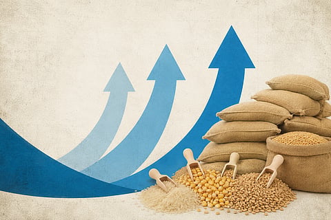 Bangladesh's government food grain stock has reached a record 2.397 million tonnes, surpassing the country's official storage capacity of 2.3 million tonnes