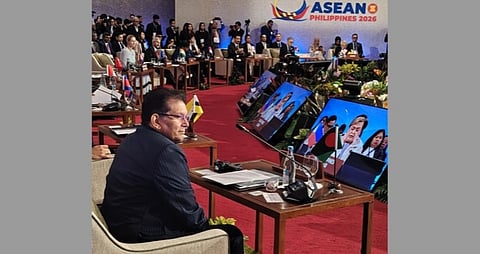 Foreign Minister Dr Khalilur Rahman addresses the 33rd ASEAN Regional Forum Ministerial Meeting in Manila. 