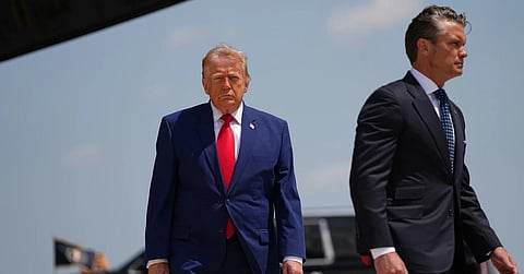 US President Donald Trump and US Secretary of War Pete Hegseth