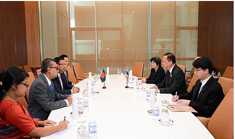 Prime Minister's Foreign Affairs Adviser Humayun Kabir meets Thai Deputy Foreign Minister Vijavat Isarabhakdi in Bangkok.