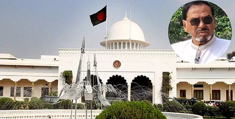 Acting President and Speaker Hafiz Uddin Ahmed will discharge his official duties from Bangabhaban 