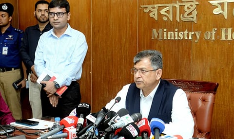 At the Home Ministry's conference room