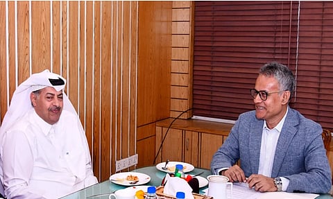 Shipping, Road Transport and Bridges, and Railways Minister Shaikh Rabiul Alam holds talks with Qatari Ambassador to Bangladesh Seraya Ali Al-Qahtani at the Secretariat on Monday.