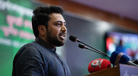 Nahid Islam was speaking at a program in Jagannath University 
