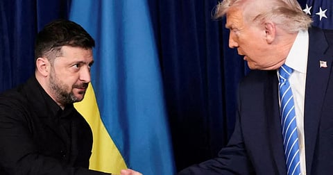 Ukrainian President Volodymyr Zelenskyy met with US President Donald Trump at the White House on Tuesday