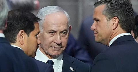 Israel PM Benjamin Netanyahu meets US Secretary of State Marco Rubio and Secretary of War Pete Hegseth