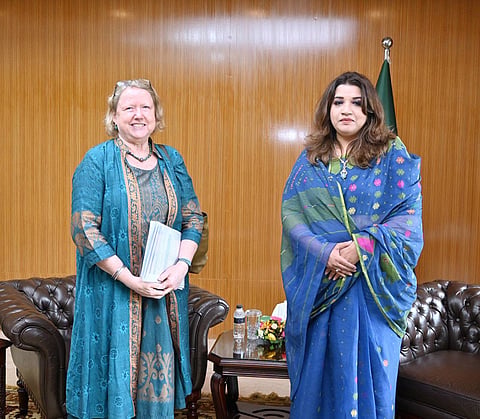 State Minister for Foreign Affairs Shama Obaed Islam meets UNESCO Representative to Bangladesh Dr Susan Vize at the Ministry of Foreign Affairs in Dhaka on Wednesday. 