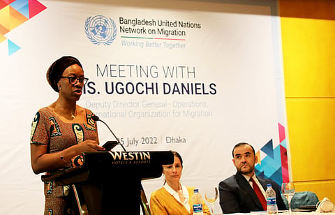 Ugochi Daniels at an event in Dhaka in 2022