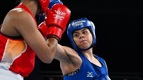 Tuvalu's Tarona Taafaki in action