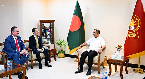 US Special Envoy for South and Central Asia Sergio Gor calls on Prime Minister Tarique Rahman at the PMO