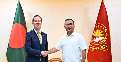 Visiting US Special Envoy for South and Central Asia Sergio Gor on Saturday paid a courtesy call on Prime Minister Tarique Rahman.