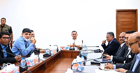 Prime Minister Tarique Rahman chairs a meeting on solar power at the Secretariat on Monday.