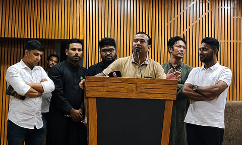 JCD President Rakibul Islam Rakib speaking in an event