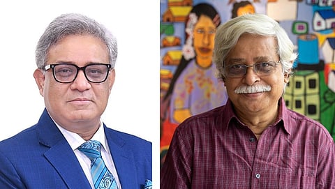 A collage of ex-DU VC Prof ASM Maksud Kamal and Prof Muhammad Zafar Iqbal. 