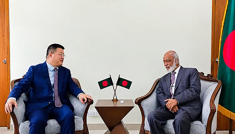 Moyeen Khan with the Chinese ambassador