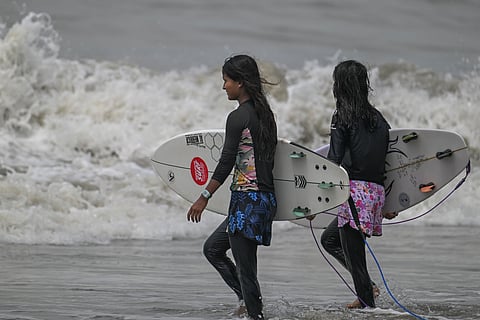The young female surfers like Fatema are surfing against the tide
