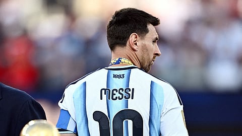 Lionel Messi after Argentina lost the 2026 World Cup final against Spain in New York, US.